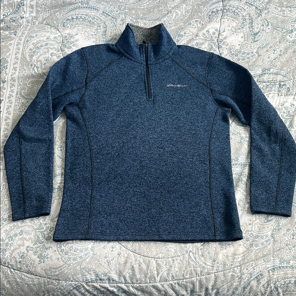 Eddie Bauer Blue Quarter-Zip Pullover